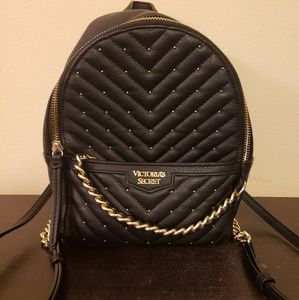 Victoria Secret Studded Black Bookbag Purse